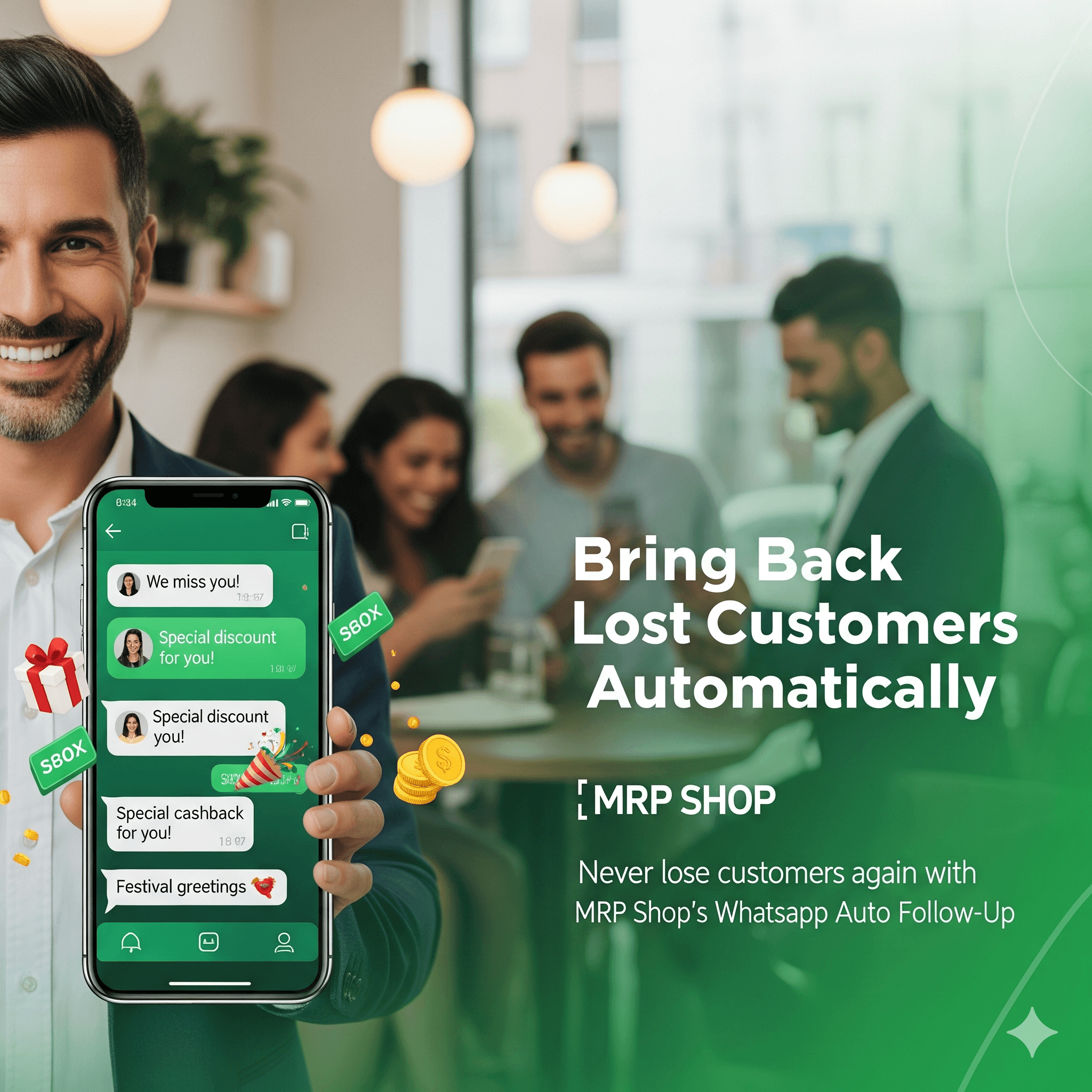Auto follow-up WhatsApp message for inactive customers
